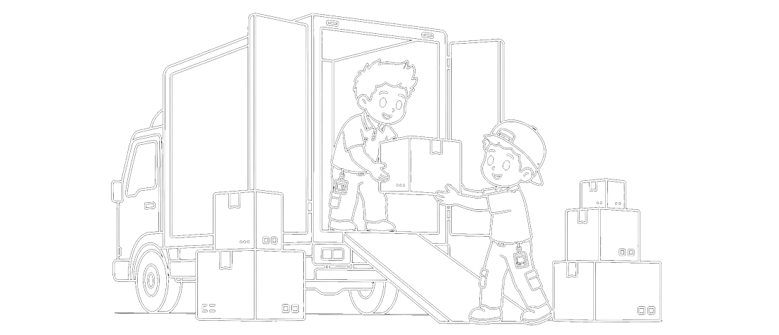 Moving truck illustration